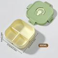 Axyaa Divided Lunch Box: Large Capacity, Sealed Container for Food, Fruit, Salad