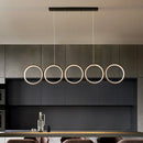 Axyaa Modern Minimalism Circle Ring LED Pendant Chandelier for Home Lighting
