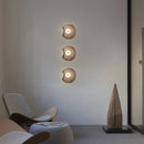 Axyaa Amber Gray Art Deco Glass LED Wall Light Sconce 3000K for Bedroom Stairs