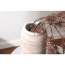 Axyaa White Tall Floor Vase, 18'' Large Ceramic Rustic Vase for Pampas Grass Bouquet