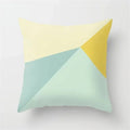 Nordic Pink Yellow Geometry Cushion Cover Abstract Art Pillowcase - Axyaa