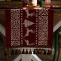 Axyaa Snowflake Jacquard Table Runner: Festive Décor for Winter Home