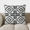 Geometric Square Design Throw Pillow Cover by Axyaa