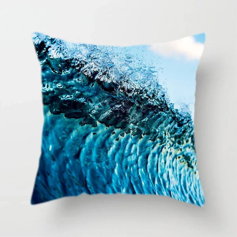Axyaa Blue Polyester Decorative Cushion Cover 45x45cm Home Sofa Bed Pillowcase