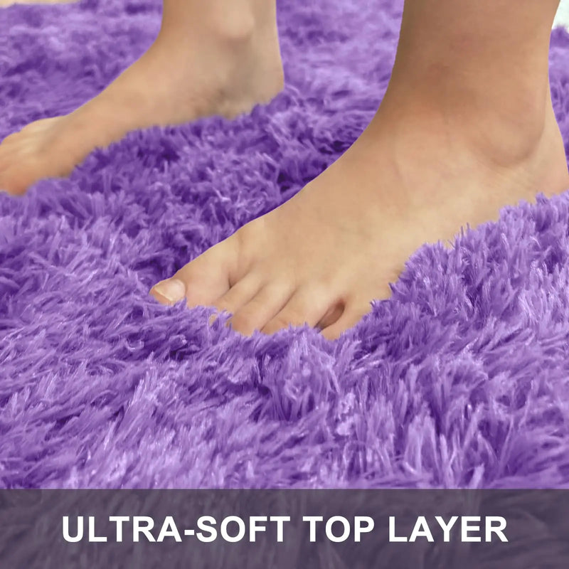 Axyaa Kids Bedroom Shaggy Carpet: Soft, Fluffy, Cozy Rugs for Boys and Girls
