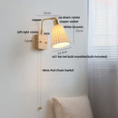 Axyaa Nordic LED Wall Lights Walnut Ash Rotatable Glass Copper Stair Fixtures