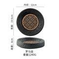 Axyaa Smoked Barbecue Planet Bowl - Volcanic Stone Coal Plate Concept Tableware