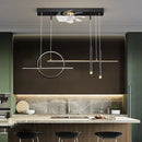 Axyaa Modern Ceiling Fan Chandeliers Pendant Lights with LED for Living Room and Dining Room