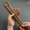 Axyaa Mahogany Wood Chopsticks Set - High-grade, Anti-slip, Anti-mould - 10 Pairs