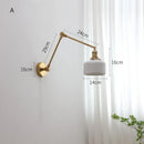 Axyaa Nordic Ceramic LED Wall Sconce with Pull Chain Switch