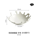 Axyaa Ceramic Coral Tableware for Salads, Desserts, and Fruits