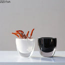 Axyaa Glass Vase Set for Desk Decor and Floral Arrangements