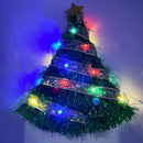 Axyaa LED Christmas Tree Ribbon Santa Hat: Festive Light-Up Holiday Cap for Xmas Party