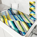Axyaa Watercolor Geometry Absorbent Kitchen Drying Mat