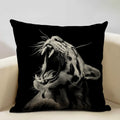 Axyaa Animal Pattern Cushion Cover Trio: Lion, Tiger, Bear Home Sofa Decor Kids Gift