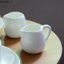Axyaa Ceramic Mini Milk Jug with Handle in Pure White Specialty Tableware