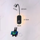 Axyaa LED Adjustable Angle Wall Lamp USB Charging Dimmable Reading Light