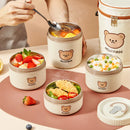 Axyaa Stainless Steel Insulated Lunch Box Food Container for Students & Office Workers.