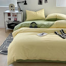 Axyaa Bubble Cotton Bedding Set, AB Side Duvet Cover+Sheet, Twin-King, 3/4Pcs