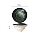 Axyaa Retro Ceramic Pasta Bowl Dessert Snack Salad Serving Molecular Cuisine Restaurant Tableware