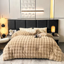 Axyaa Cozy Rabbit Fur Blanket: Soft Plush Comforter for Bed & Sofa