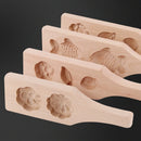 Axyaa Wood Cake & Mooncake Mold: Eco-Friendly Animal Flower Pastry Multilattice Mold