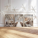 Snowy Lanterns & Bridge Wall Art Set by Axyaa - Cozy Winter Scene Prints