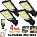 Axyaa Solar Street Lights: 3 Light Mode Motion Sensor Security Outdoor Lamp