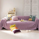 Axyaa Chenier Cover Cloth All Seasons Sofa Dust Cover Solid Color Tassel Blanket