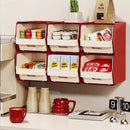 Axyaa Desktop Tea & Coffee Storage Organizer Bin with Clear Drawers