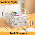 Axyaa Mesh Desk Organizer File Tray Rack Shelf for Office Document Storage