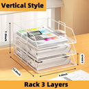 Axyaa Mesh Desk Organizer File Tray Rack Shelf for Office Document Storage