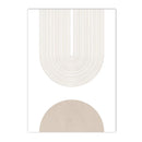 Axyaa Modern Geometric Beige Abstract Canvas Wall Art for Bedroom Decor