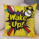 Axyaa Letters Print POP ART Pillowcase - Home Decor Cushion Cover