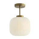 Axyaa Nordic Striped Lantern Glass Ceiling Light Chandelier for Living Room & Bedroom