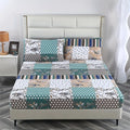 Axyaa Botanical Floral Fitted Sheet Set - Brushed Beige, Home & Hotel