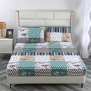 Axyaa Botanical Floral Fitted Sheet Set - Brushed Beige, Home & Hotel