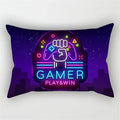 Axyaa 30x50cm Gamer Handle Print Pillowcase for Sofa, Car Seat, Gaming Room