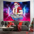 Axyaa Santa Claus Pattern Tapestry: Festive Living Room Wall Decoration