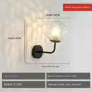 Axyaa Gold Modern Glass Ball LED Wall Sconce for Living Bedroom Decor