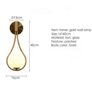 Axyaa Gold G9 Wall Sconce Nordic Style Lighting Fixture for Bedroom, Hallway, Stairway