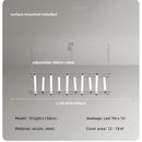 Axyaa Steel Bar LED Pendant Lights - Minimalistic Acrylic Dining Room Fixture