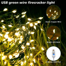 Axyaa Dark Green LED Firecracker Light with 8 Flashing Modes: Christmas Tree Bedroom Ceiling Decor