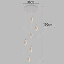 Axyaa Modern Duplex Building Staircase Chandelier for Living Room Indoor Lighting