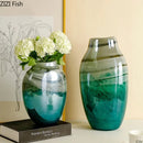Axyaa Seawater Ripple Glass Vase Hydroponic Flower Pot Artificial Floral Decoration