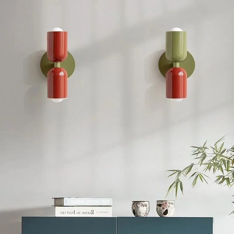 Axyaa Nordic LED Wall Lamp: Modern Macaron Sconces for Bedroom, Study, Living Rooms.