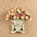 Axyaa Double Angel Vase Wall Hanging with Artificial Flowers for Home Decor