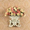 Axyaa Double Angel Vase Wall Hanging with Artificial Flowers for Home Decor