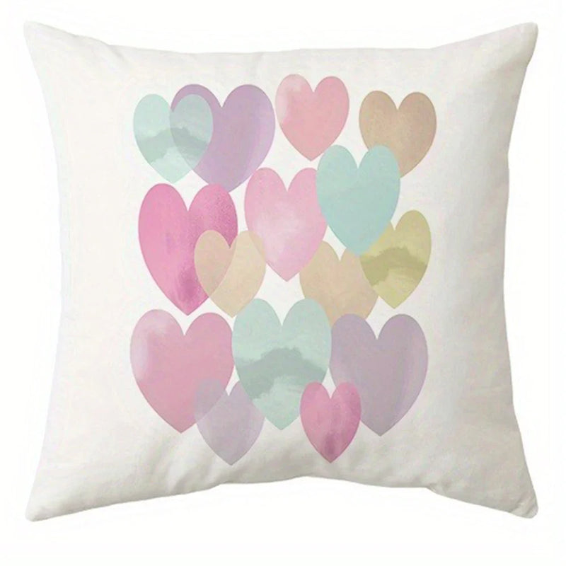 Axyaa Rainbow Star Sun Pattern Printed Pillow Cover for Living Room Sofa Home Decoration
