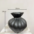 Axyaa Lotus Ceramic Vase: Elegant Desk Decor with Artificial Flowers for Room Aesthetic